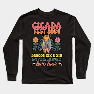 Entomology Cicada Lover Cicada Fest 2024 Broods Long Sleeve T-Shirt